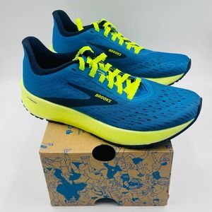 Brooks Hyperion Tempo Blue Yellow Running Shoes 1103391D491, Men's Size 7